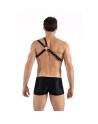 Harnais homme simili cuir double lanières sur épaule 