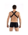 Harnais homme simili cuir avec sangles croisées dans le dos 