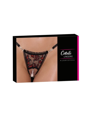String dentelle ouvert bicolore - Cottelli LINGERIE