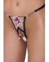String ouvert Fleur brodée - Cottelli LINGERIE