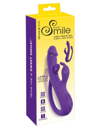 Vibro Rabbit avec tickler flexible - Sweet Smile