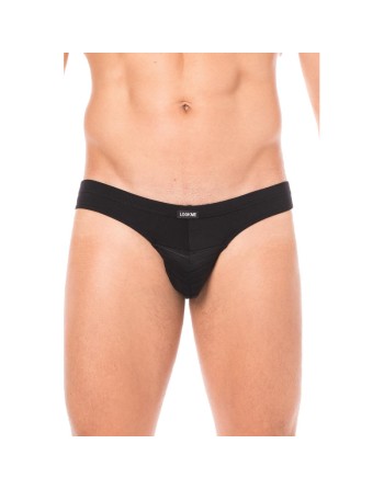 Slip noir rayé opaque et transparent