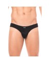 Slip noir rayé opaque et transparent