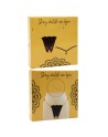 String en dentelle marron ouvert avec chaînes dorées