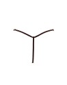 String en dentelle marron ouvert avec chaînes dorées