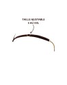 String en dentelle marron ouvert avec chaînes dorées