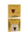 String en dentelle taupe ouvert avec chaînes dorées