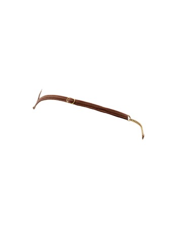 String en dentelle taupe ouvert avec chaînes dorées