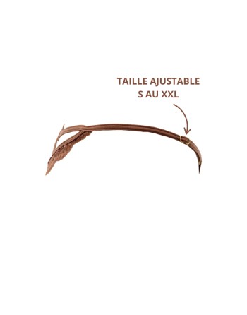 String taupe en dentelle avec bijou cœur doré