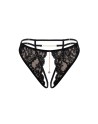 String noir avec bijou couleur aléatoire et chaîne dorée