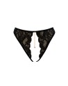 String noir avec bijou couleur aléatoire et chaîne dorée