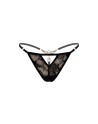 String noir avec bijou perle  strass dorés