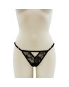 String noir avec bijou perle  strass dorés