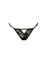String noir avec bijou perle  strass dorés