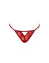 String rouge avec bijou perle  strass dorés