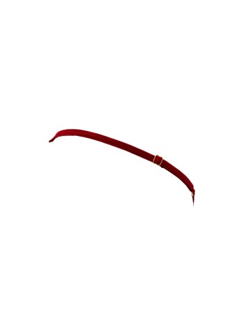 String rouge avec bijou perle  strass dorés