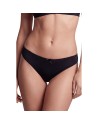 Culotte noire en dentelle avec nœud en satin