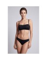 Culotte noire en dentelle avec nœud en satin