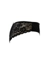 Culotte noire en dentelle avec nœud en satin