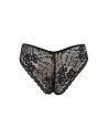 Culotte noire en dentelle avec nœud en satin