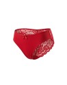 Culotte rouge en dentelle avec nœud en satin
