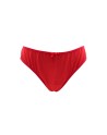 Culotte rouge en dentelle avec nœud en satin