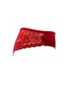 Culotte rouge en dentelle avec nœud en satin