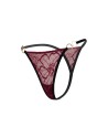 String bordeaux avec anneaux détachables