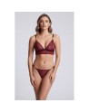 String bordeaux avec anneaux détachables