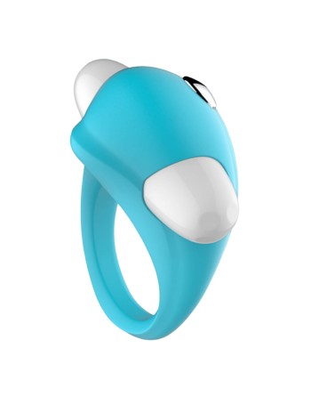 Cockring Vibrant Dauphin Bleu  1 dosette de lubrifiant — Pocket Pleasure