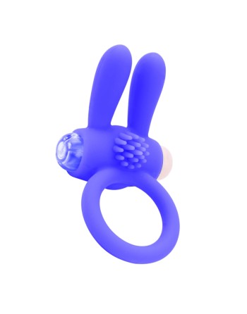 Anneau Vibrant Rabbit Bleu Silicone  1 dosette de lubrifiant — Pocket Pleasure