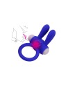 Anneau Vibrant Rabbit Bleu Silicone  1 dosette de lubrifiant — Pocket Pleasure