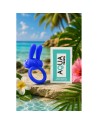 Anneau Vibrant Rabbit Bleu Silicone  1 dosette de lubrifiant — Pocket Pleasure
