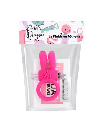 Anneau Vibrant Rabbit Rose Silicone  1 dosette de lubrifiant — Pocket Pleasure
