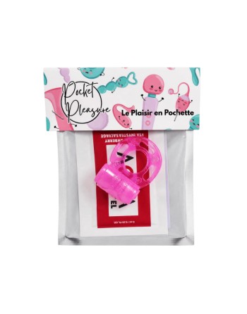 Anneau Pénien Vibrant Jelly Rose  1 dosette de lubrifiant — Pocket Pleasure