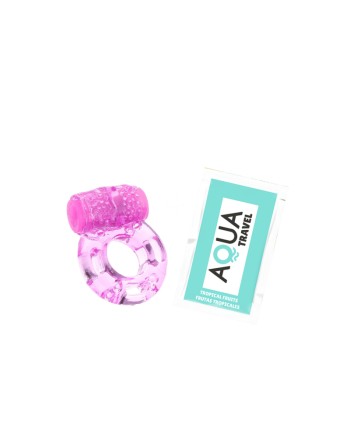 Anneau Pénien Vibrant Jelly Rose  1 dosette de lubrifiant — Pocket Pleasure
