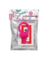 Anneau rose vibrant silicone avec langue picot Pocket Pleasure  1 dosette de lubrifiant