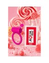 Anneau rose vibrant silicone avec langue picot Pocket Pleasure  1 dosette de lubrifiant