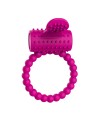 Anneau rose vibrant silicone avec langue picot Pocket Pleasure  1 dosette de lubrifiant