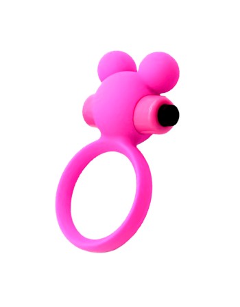 Anneau Vibrant Ourson Rose  1 dosette de lubrifiant — Pocket Pleasure