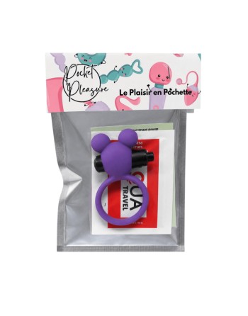 Anneau Vibrant Ourson Violet  1 dosette de lubrifiant — Pocket Pleasure