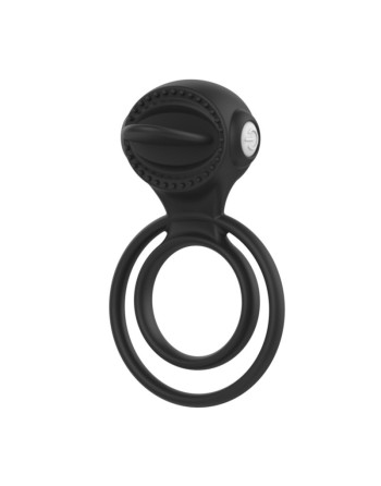 Anneau vibrant 1 seul mode de vibration très extensible noir Pocket Pleasure  1 dosette de lubrifiant
