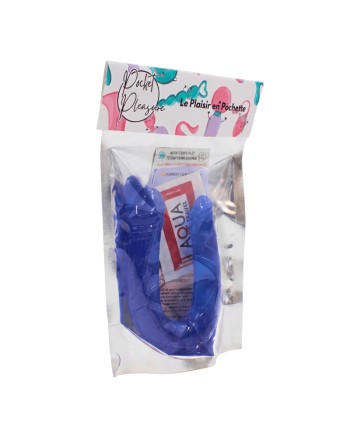 Double Dong Flexible Bleu Pocket Pleasure  1 dosette de lubrifiant