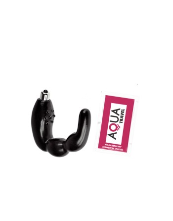 Stimulateur de Prostate Vibrant Noir  1 dosette lubrifiant — Pocket Pleasure
