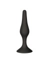 Plug Anal Noir en Silicone S avec Ventouse Taille S 10,5 cm Pocket Pleasure  1 dosette de lubrifiant