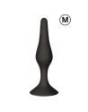 Plug Anal Noir en Silicone M avec Ventouse Taille M 11,3 cm Pocket Pleasure  1 dosette de lubrifiant