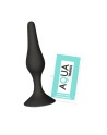 Plug Anal Noir en Silicone M avec Ventouse Taille M 11,3 cm Pocket Pleasure  1 dosette de lubrifiant