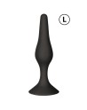 Plug Anal Noir en Silicone L avec Ventouse Taille L 12,7 cm Pocket Pleasure  1 dosette de lubrifiant