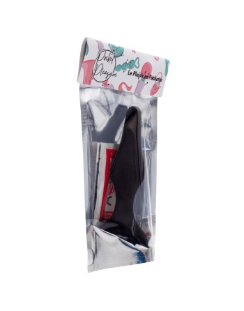 Plug Anal Noir en Silicone L avec Ventouse Taille L 12,7 cm Pocket Pleasure  1 dosette de lubrifiant