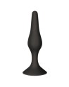 Plug Anal Noir en Silicone L avec Ventouse Taille L 12,7 cm Pocket Pleasure  1 dosette de lubrifiant